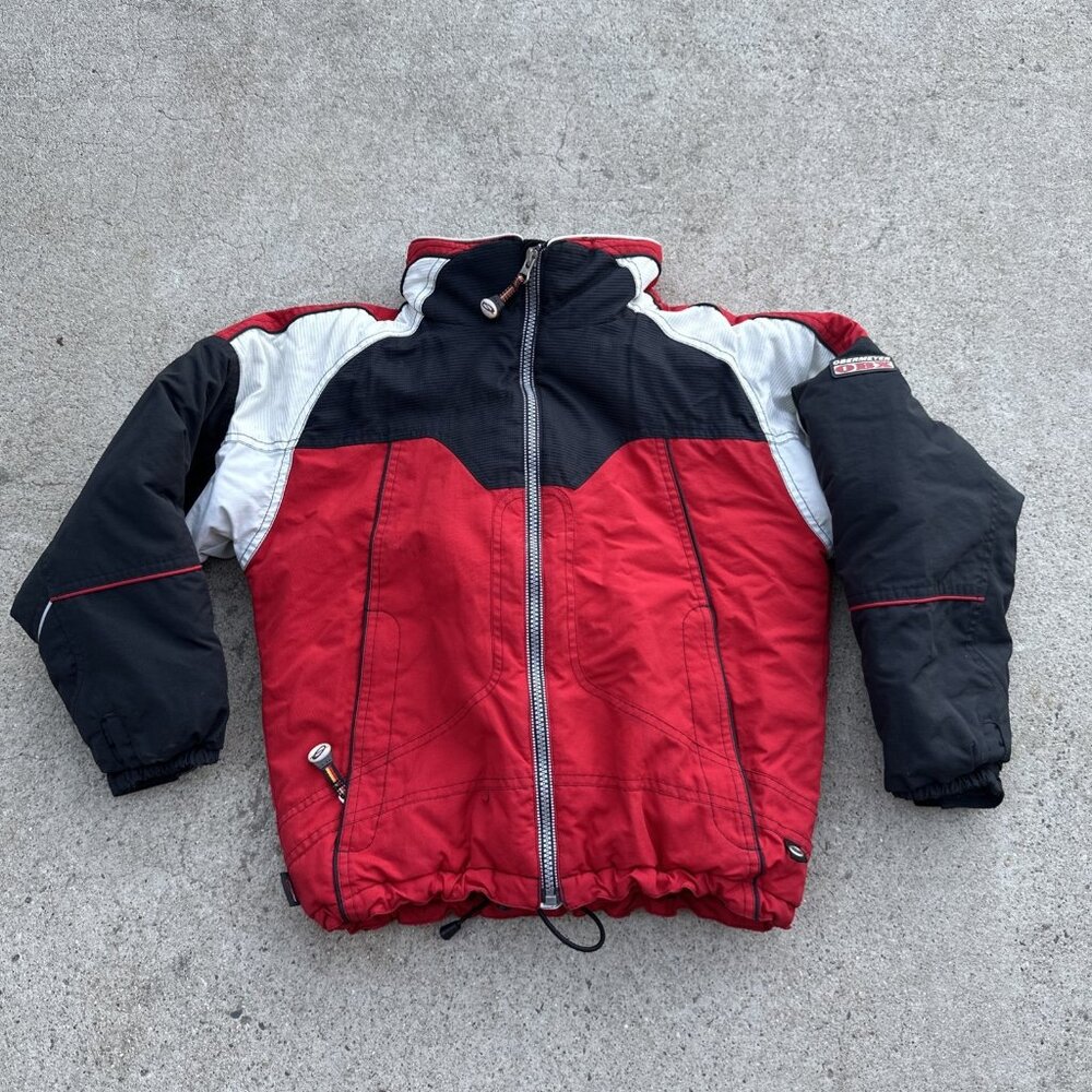 Vintage Obermeyer OBX I-Grow Snowboard Ski Jacket Preschool Size 8 Red Black